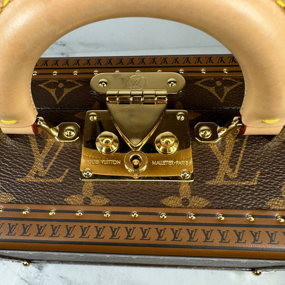 Louis Vuitton Petite Valise Trunk Bag Monogram LV box Purse Crossbody/Tote - Picture 12 of 16